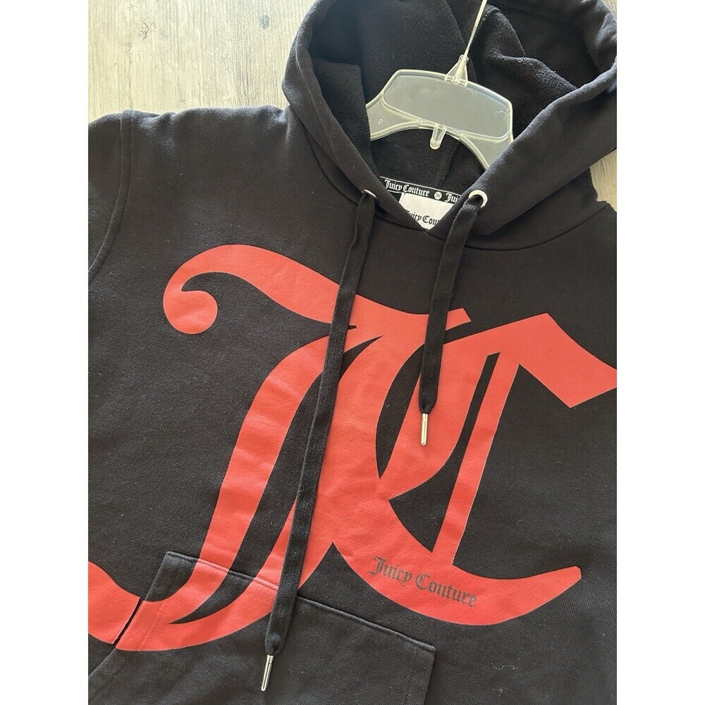 Woman's Juicy Couture Pullover hoodie Black Red Size Small
